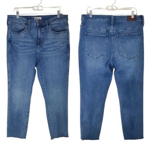 Madewell High Rise Roadtripper Raw Hem Denim Jeans Stretch 23.5" INSEAM short